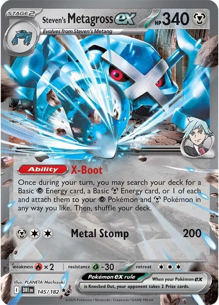 Steven's Metagross ex - Destined Rivals - 145/182 - Holofoil - card