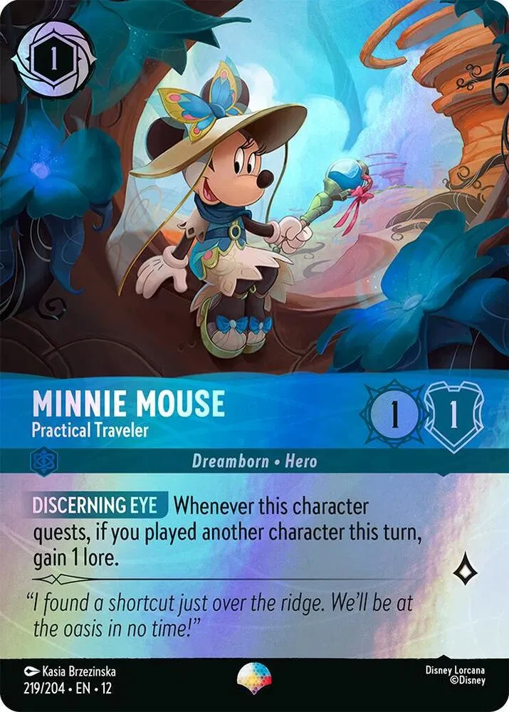 Minnie Mouse - Practical Traveler (Epic) - Wilds Unknown - 219/204 - Holofoil - card