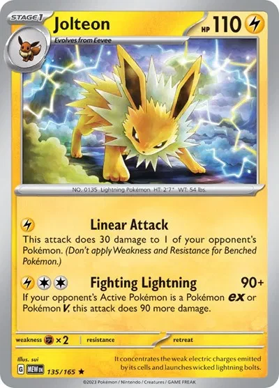 Jolteon - SV: 151 - 135/165 - Holofoil - card