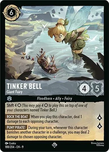 Tinker Bell - Giant Fairy - Fabled - 188/204 - Cold Foil - card