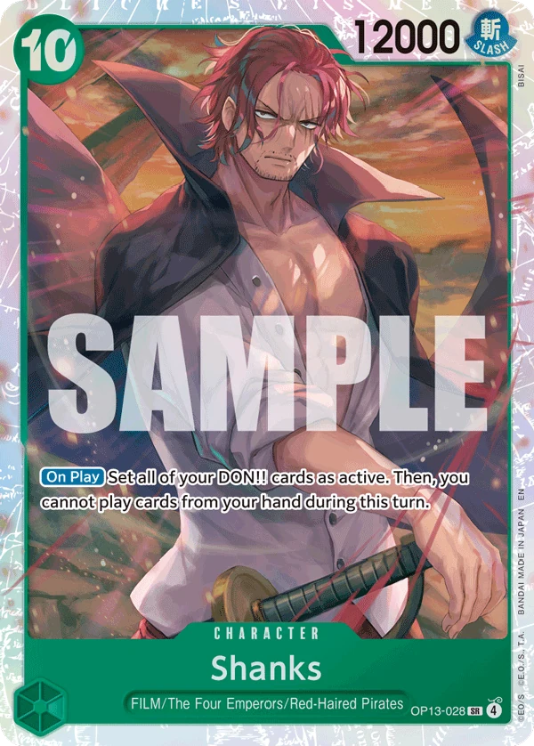 Shanks (028) - Carrying On His Will - OP13-028 - Foil - card