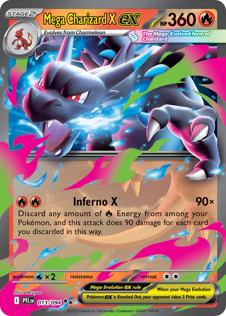 Mega Charizard X ex - Phantasmal Flames - 013/094 - Holofoil - card