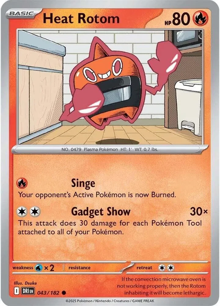 Heat Rotom - Destined Rivals - 043/182 - Reverse Holofoil - card