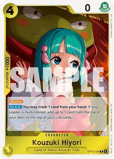 Kouzuki Hiyori - Carrying On His Will - OP13-104 - Foil - card