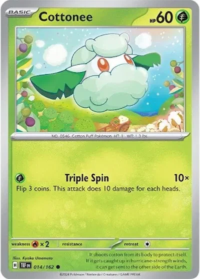 Cottonee - Temporal Forces - 014/162 - Reverse Holofoil - card