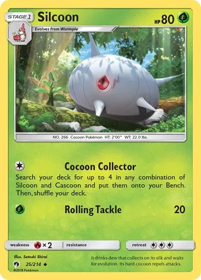 Silcoon - Lost Thunder - 25 - Reverse Holofoil - card