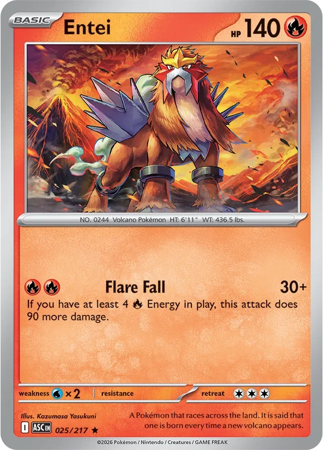 Entei - Ascended Heroes - 025/217 - Holofoil - card