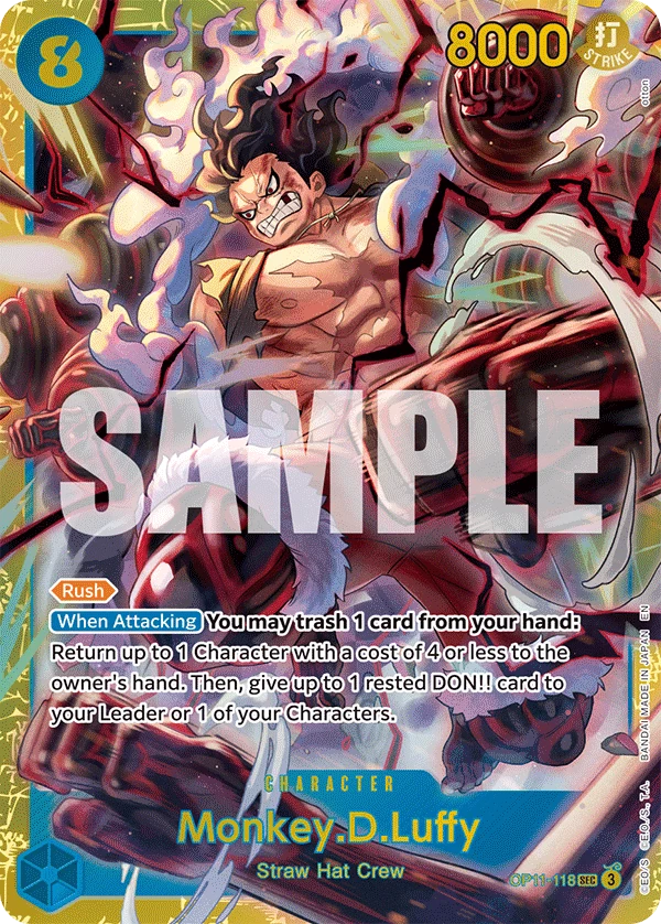 Monkey.D.Luffy (118) - A Fist of Divine Speed - OP11-118 - Foil - card