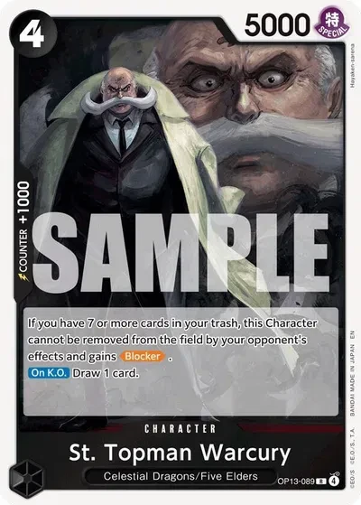 St. Topman Warcury - Carrying On His Will - OP13-089 - Foil - card