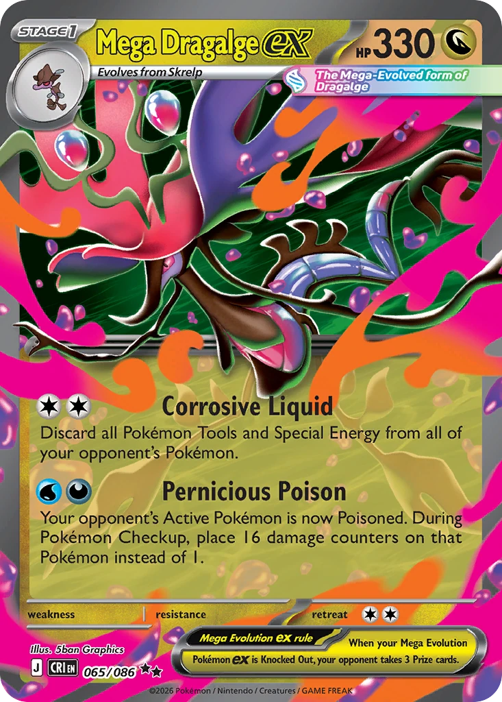 Mega Dragalge ex - Chaos Rising - 065/086 - Holofoil - card