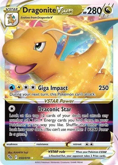 Dragonite VSTAR - Pokemon Go - 050/078 - Holofoil - card
