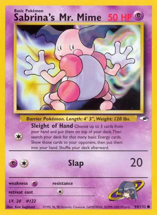 Sabrina's Mr. Mime - Gym Heroes - 94 - Unlimited - card