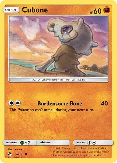 Cubone - Forbidden Light - 57 - card