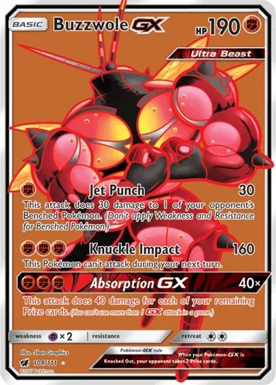Buzzwole GX (Full Art) - Crimson Invasion - 104/111 - Holofoil - card