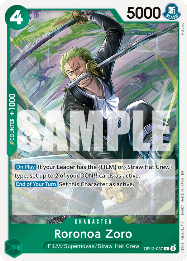 Roronoa Zoro - Carrying On His Will - OP13-037 - Foil - card