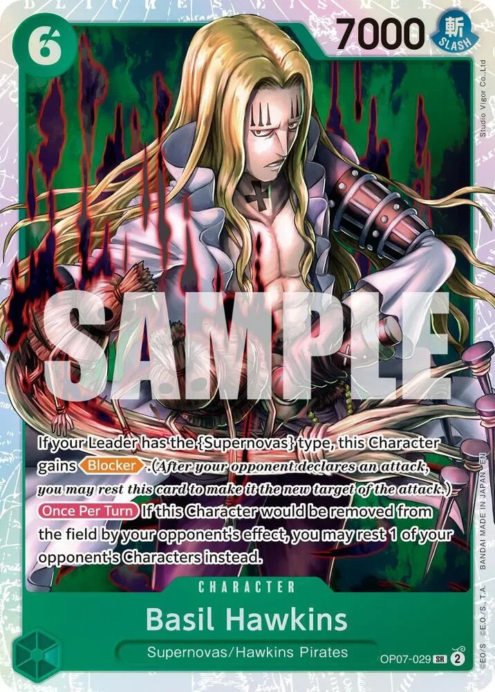 Basil Hawkins - OP07-029 (Reprint) - Premium Booster -The Best- Vol. 2 - Foil - card