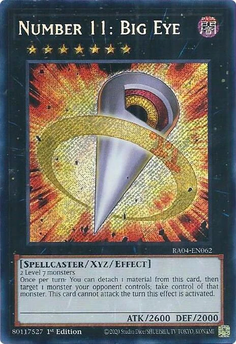 Number 11: Big Eye (Secret Rare) - Quarter Century Stampede - RA04-EN062 - 1st Edition - card