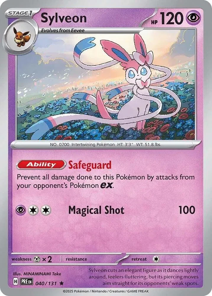 Sylveon - Prismatic Evolutions - 040/131 - Reverse Holofoil - card