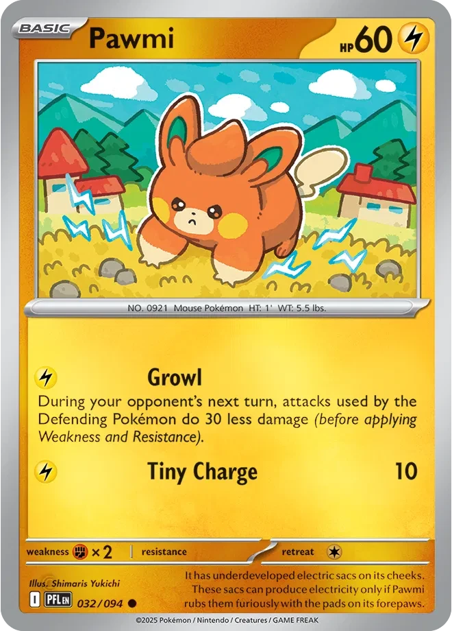 Pawmi - Phantasmal Flames - 032/094 - Reverse Holofoil - card