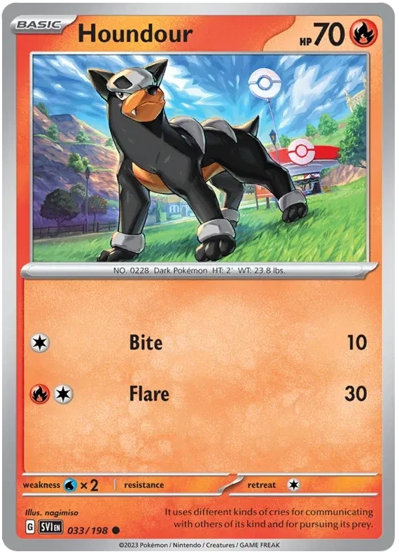 Houndour - Scarlet & Violet Base Set - 033/198 - card