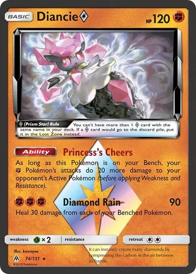 Diancie Prism Star - Forbidden Light - 74 - Holofoil - card