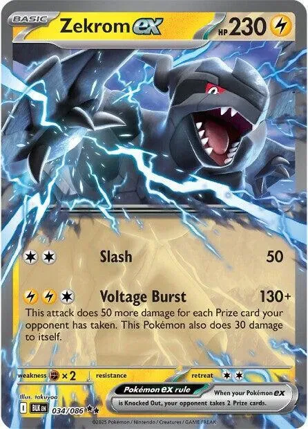 Zekrom ex - Black Bolt - 034/086 - Holofoil - card