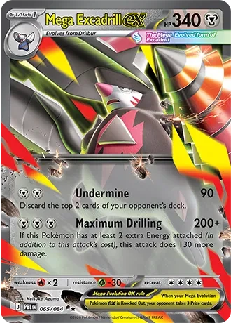 Mega Excadrill ex - Pitch Black - 065/084 - Holofoil - card