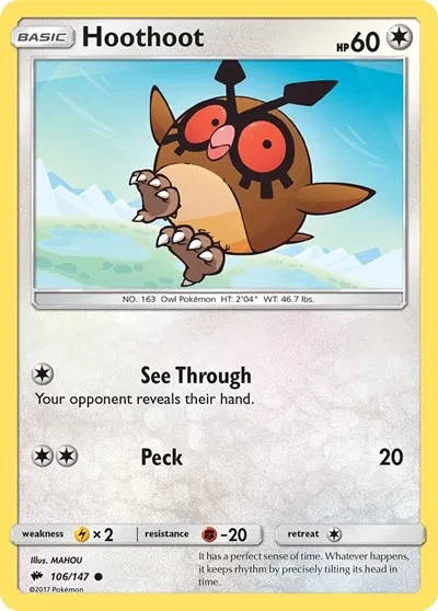 Hoothoot - Burning Shadows - 106/147 - card