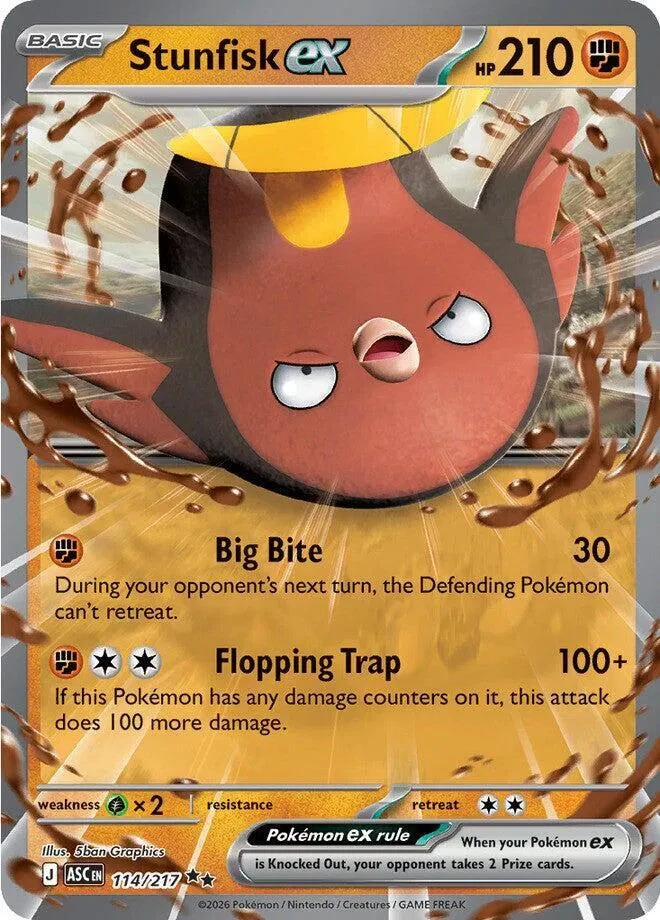 Stunfisk ex - Ascended Heroes - 114/217 - Holofoil - card