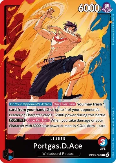 Portgas.D.Ace (002) - Carrying On His Will - OP13-002 - card