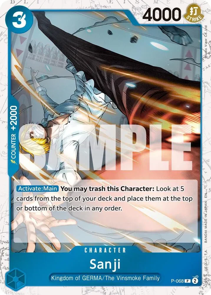 Sanji - P-068 (Pirate Foil) - Premium Booster -The Best- Vol. 2 - Foil - card
