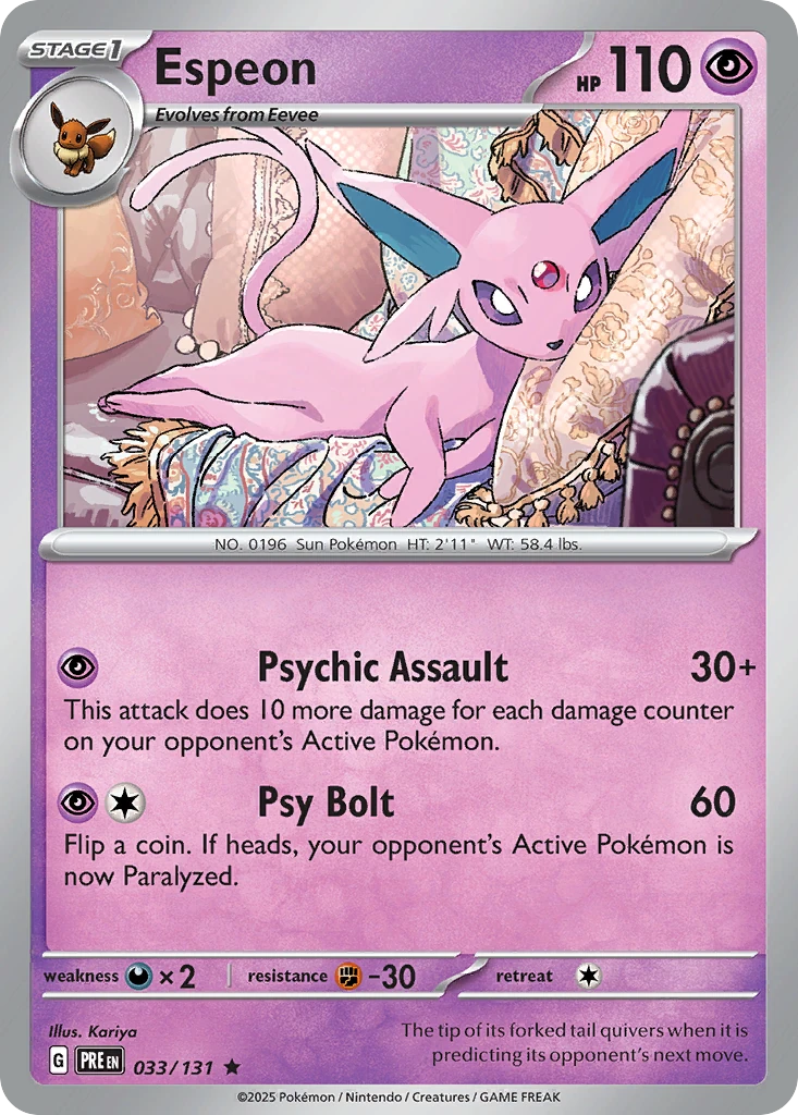 Espeon - Prismatic Evolutions - 033/131 - Holofoil - card