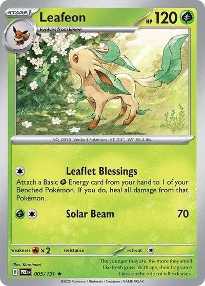 Leafeon - Prismatic Evolutions - 005/131 - Holofoil - card