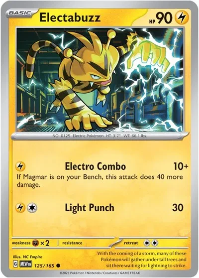 Electabuzz - SV: 151 - 125/165 - card