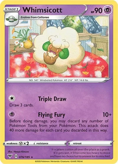 Whimsicott - Vivid Voltage - 076/185 - Reverse Holofoil - card