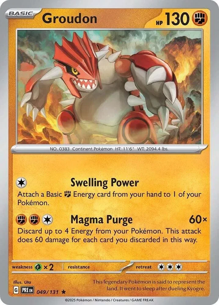 Groudon - Prismatic Evolutions - 049/131 - Holofoil - card