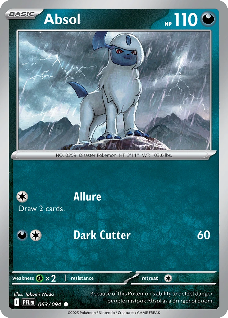 Absol - Phantasmal Flames - 063/094 - Reverse Holofoil - card