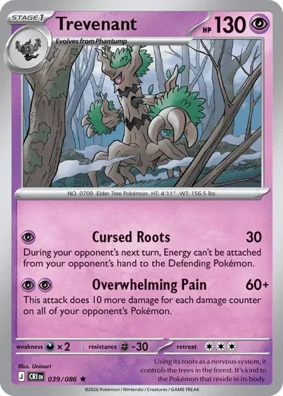 Trevenant - Chaos Rising - 039/086 - Holofoil - card