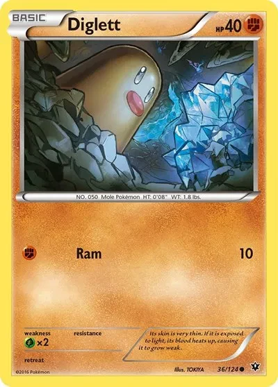 Diglett - Fates Collide - 36 - Reverse Holofoil - card