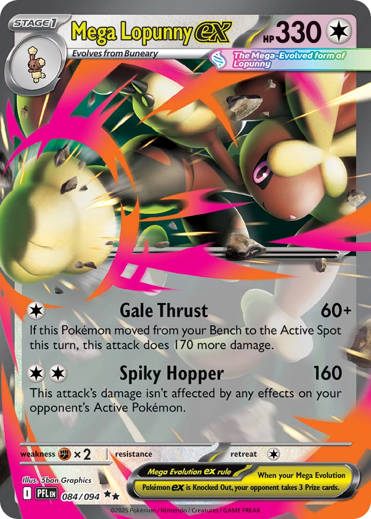 Mega Lopunny ex - Phantasmal Flames - 084/094 - Holofoil - card