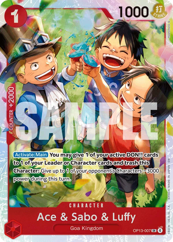 Ace & Sabo & Luffy - Carrying On His Will - OP13-007 - Foil - card