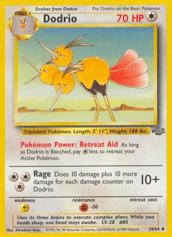 Dodrio - Jungle - 34 - Unlimited - card