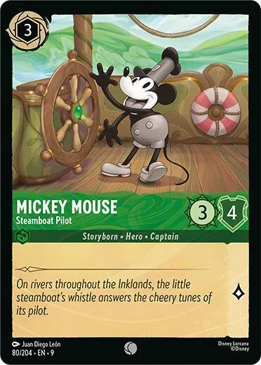 Mickey Mouse - Steamboat Pilot - Fabled - 80/204 - card