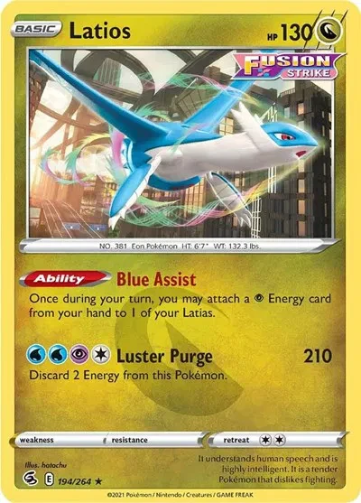 Latios - Fusion Strike - 194/264 - Reverse Holofoil - card