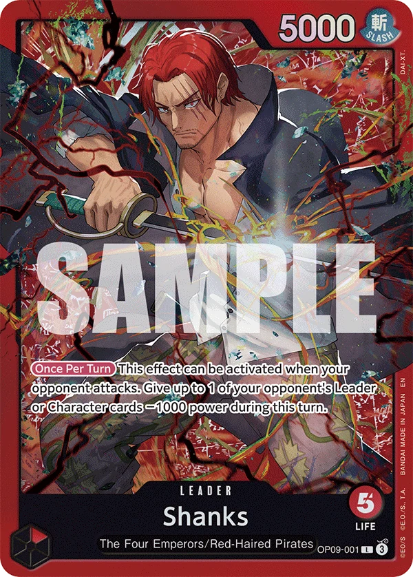 Shanks (OP09-001) - Starter Deck 23: RED Shanks - Foil - card