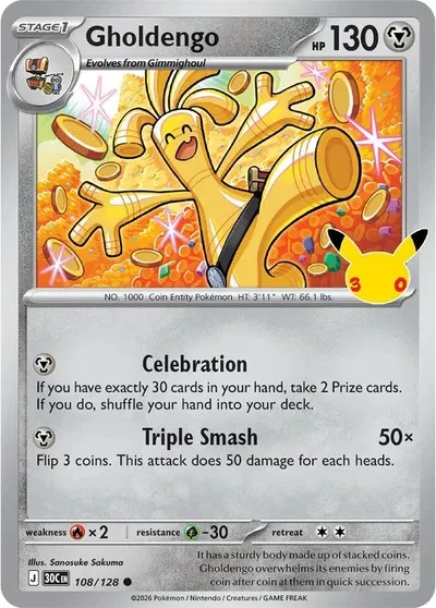 Gholdengo - 30th Celebration - 108/128 - Holofoil - card