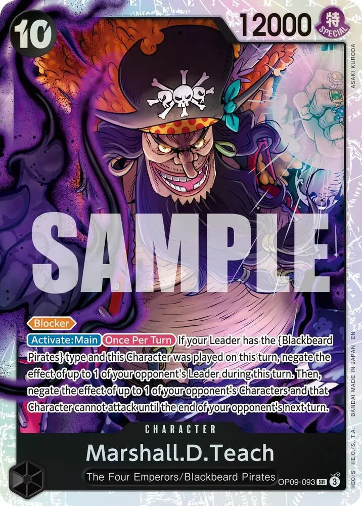 Marshall.D.Teach - OP09-093 (Reprint) - Premium Booster -The Best- Vol. 2 - Foil - card