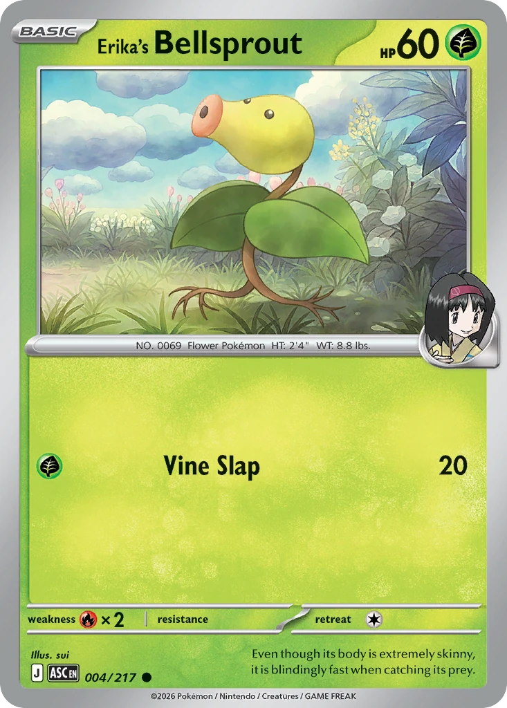 Erika's Bellsprout (Energy Symbol Pattern) - Ascended Heroes - 004/217 - Reverse Holofoil - card