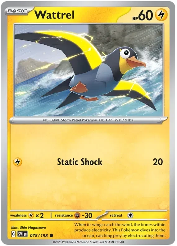 Wattrel - Scarlet & Violet Base Set - 078/198 - card