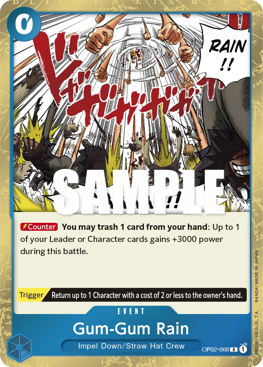 Gum-Gum Rain - Paramount War - OP02-068 - Foil - card